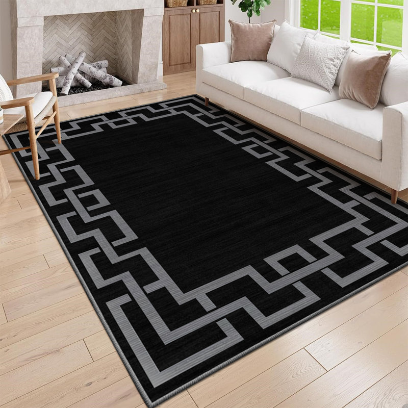 Oriental Machine Tufted Shag Area Rug, Rectangle 60 x 110 cm