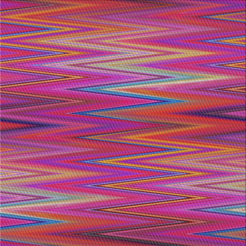 Tapis rose à chevrons Austell, Carré 8 pi