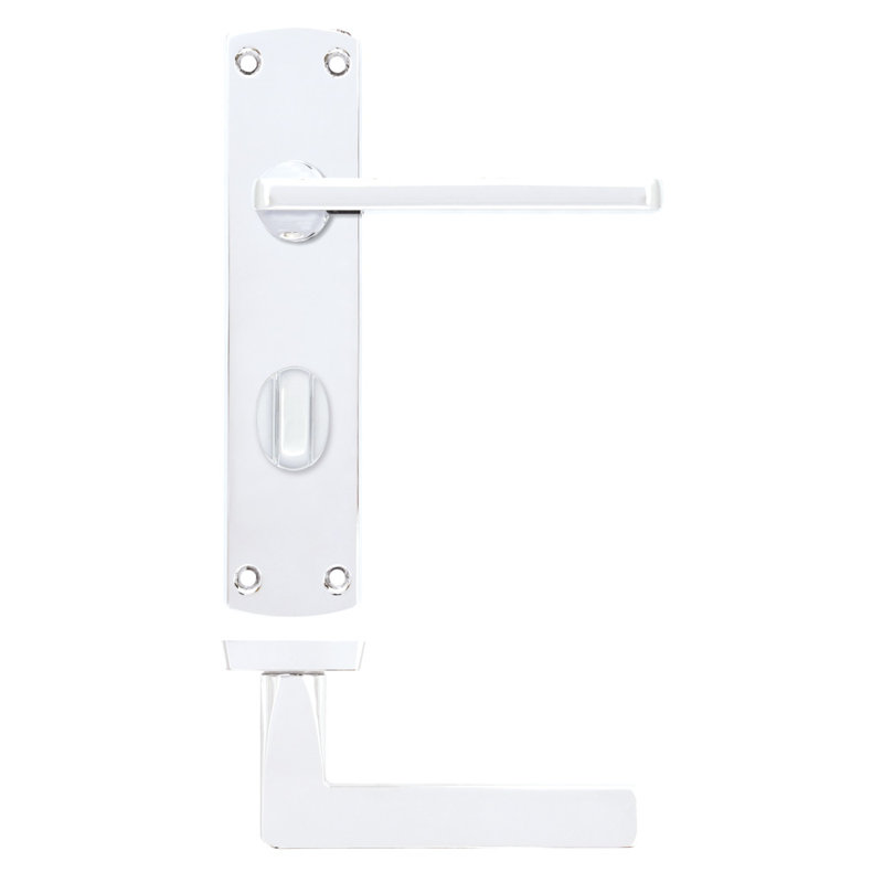 Single Dummy Door Handle, Polished Chrome