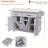 Kitchen Island with Adjustable Shelf, Spice & Towel Rack and Drawer-187869946