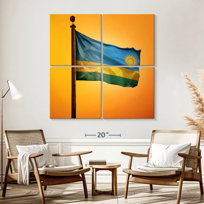 Borges Rwanda Flag Sunset