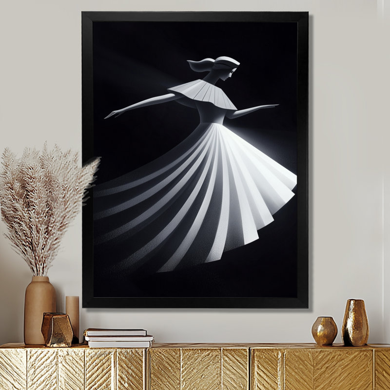 Hinckley - Fashion Wall Art Prints, Noir, noir, noir, noir, H 20 po x l 12 po, Picture Framed