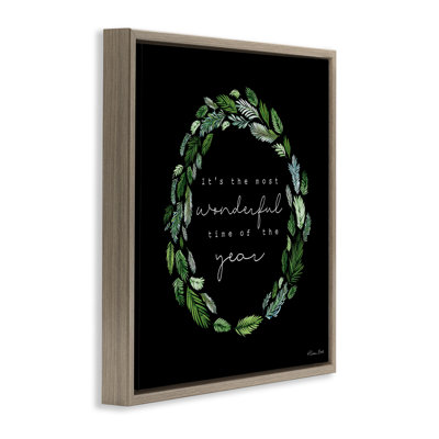 «Minimal Holiday Wreath», art mural sur toile par Susan Ball