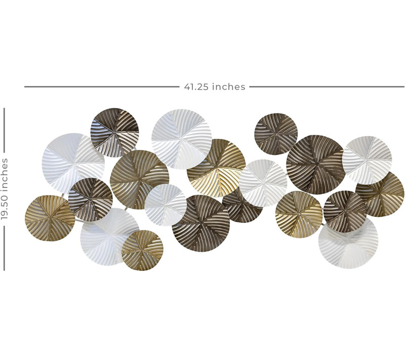 Modern Claudette Metal Multicolor Centerpiece Wall Décor