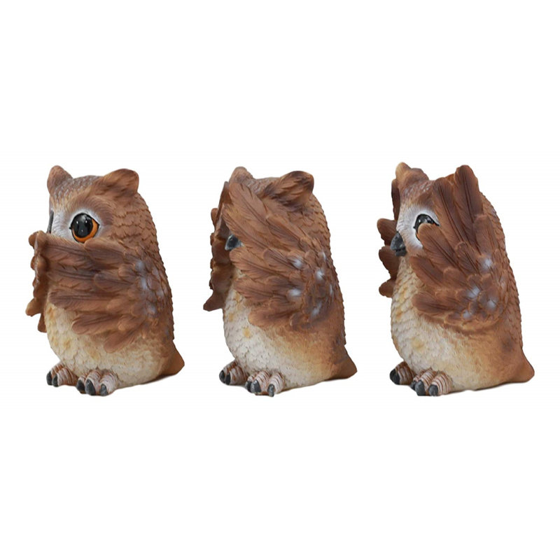 Ensemble de 3 figurines 3 pièces Smithton See Hear Speak No Evil Wise