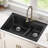KRAUS Dual Mount Bowl Granite Kitchen Sink w/ Top Mount and Undermount Installation-119750042-119750040