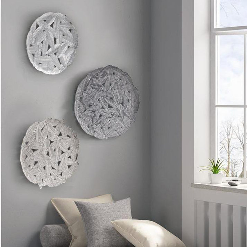Ensemble de décoration murale 3 pièces, Gris