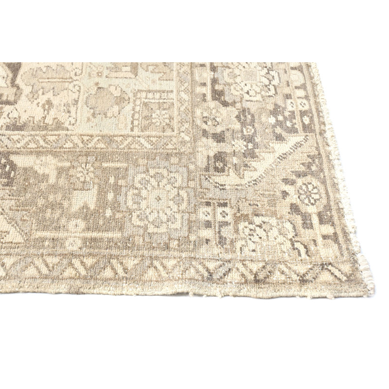 One-of-a-Kind Muted Beige Transitional 10X13 Oriental Area Rug
