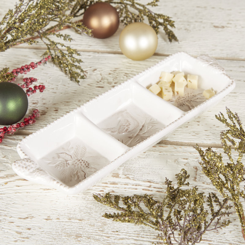 The Holiday Aisle® Ceramic Divided Serving Dish