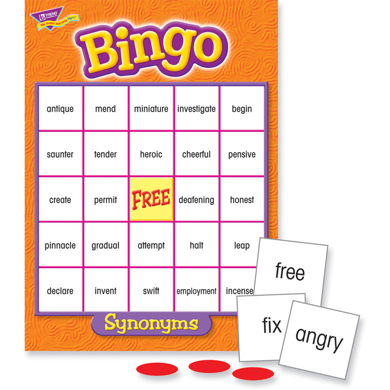 Jeu de bingo synonymes