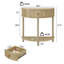  Console demi-ronde en bois massif avec tiroirs cannelés l 31 po Charlbury-716462177