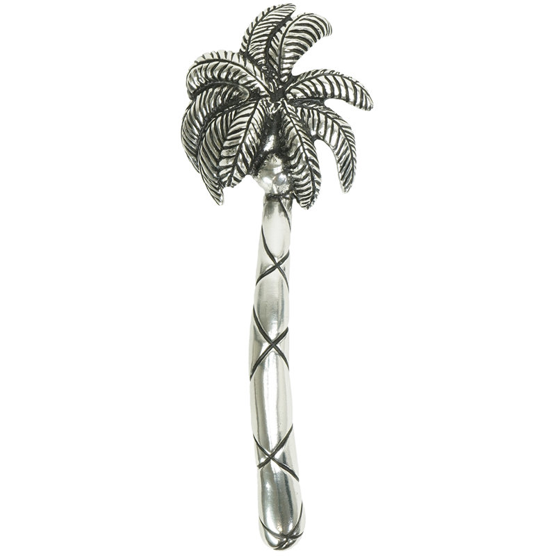 Coastal Living palm tree 3 inch center to center vertical pull in finish Soft Gold, Silver, 5"