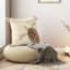 Housse de coussin en polyester orange / beige