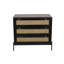Birgitta Framingham Rattan 3 Drawer 90Cm W Chest of Drawers Black Finish
