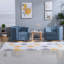 Chaises d'appoint pivotantes avec rangement, base en chenille pour maison moderne