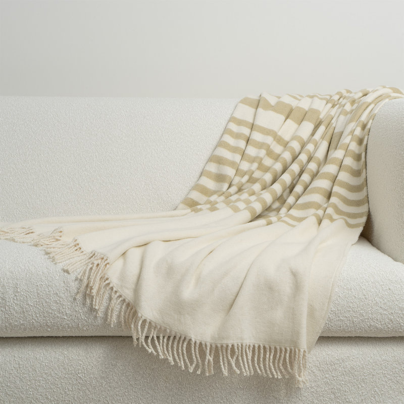 Nona Throw Blanket, Cream;Sand