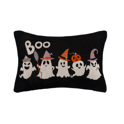 Boo Ghost Halloween Throw Pillow