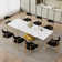 Edora 62.99'' to 94.48" Extendable Rectangular Sintered Stone Dining Table for 8-10