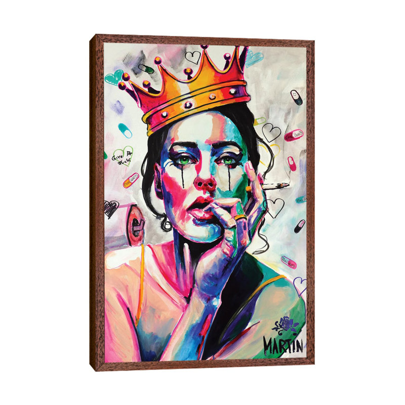 Queen Of Life 1 Piece Wall Art on Canvas, 66.04 cm H x 45.72 cm W, Classic Wood Framed Canvas