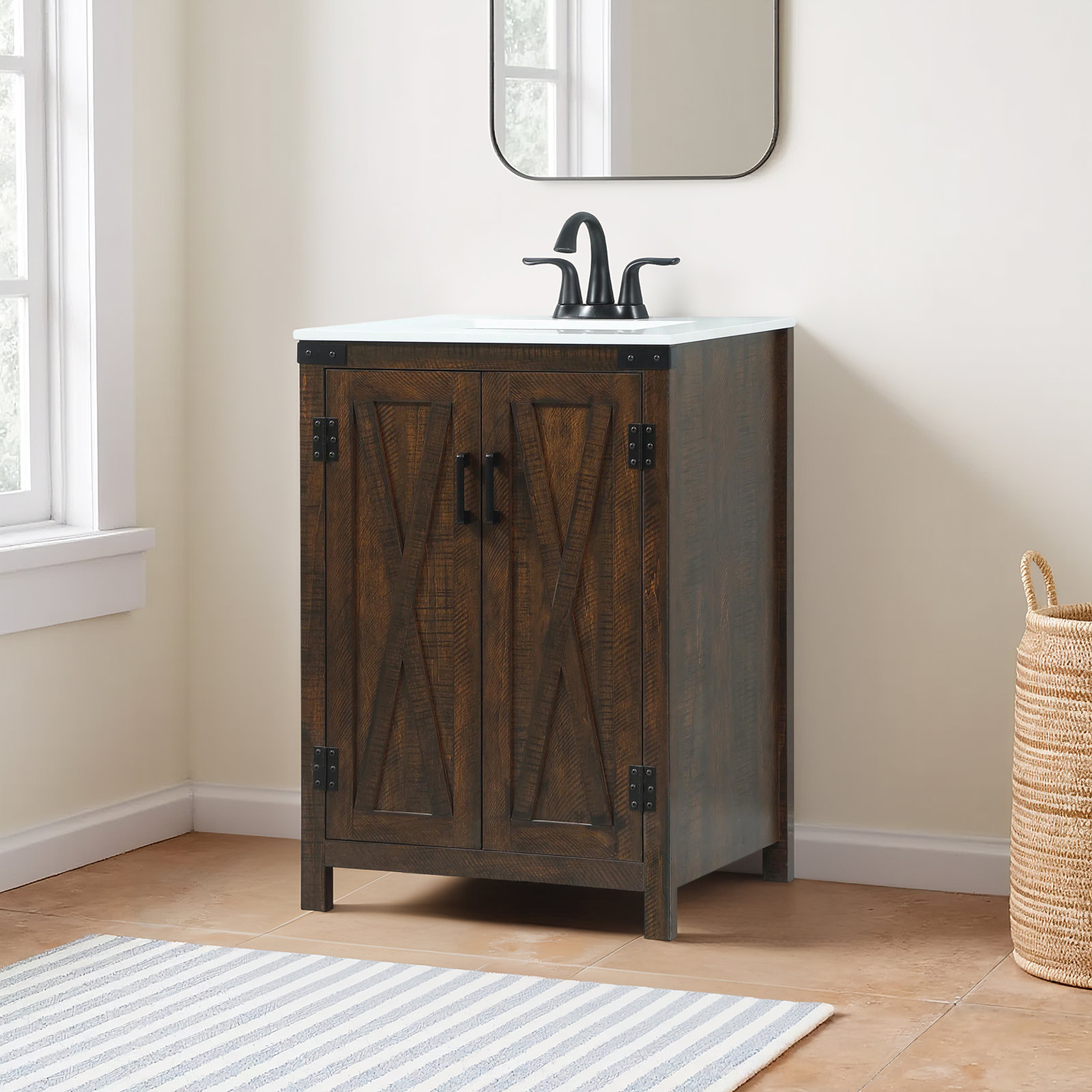 Slayton 24'' Single Bathroom Vanity, Expresso