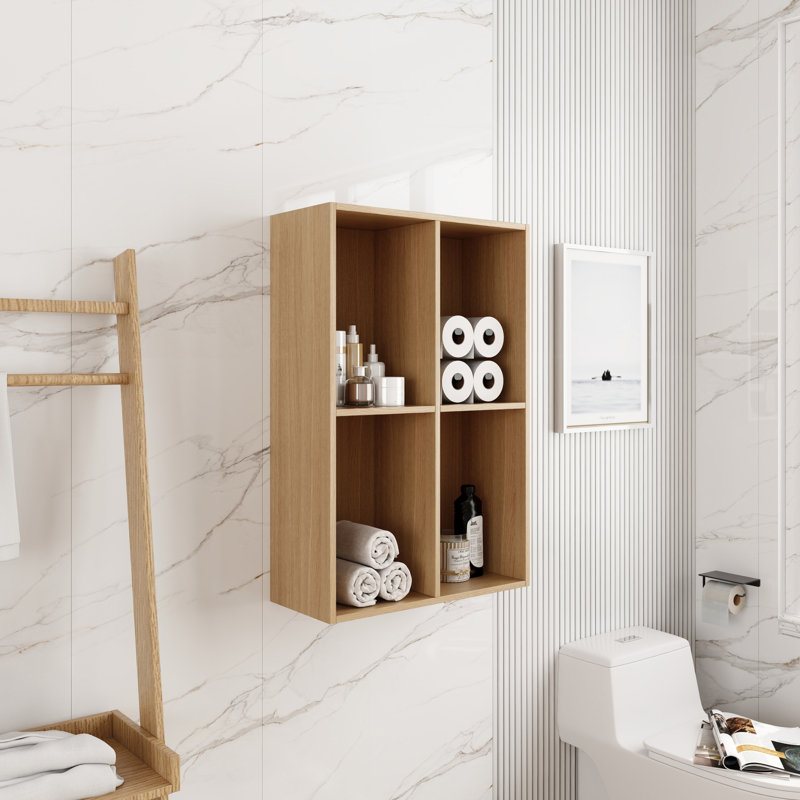 Wall Mounted Storage cabinet with open shelves