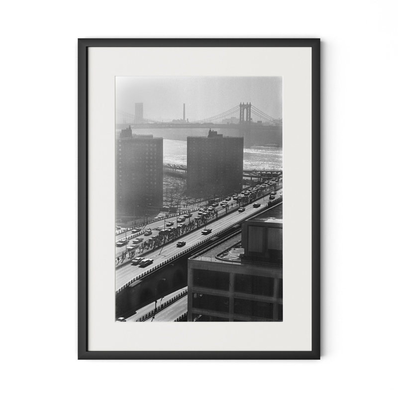 Brooklyn Bridge By Barbara Alper, Black Maple, W 24" x H 32"