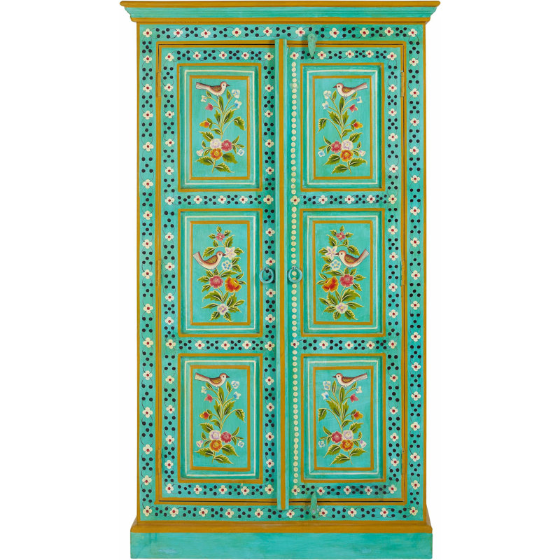 Amsterdam Highboard Solid wood 2 doors Hand painted 