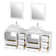 Melantha 72'' Double Bathroom Vanity with Engineered Marble Top with Mirror