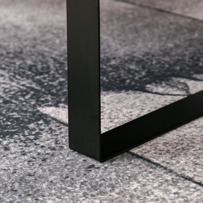 Table basse gris foncé avec tiroir de rangement et attrait moderne