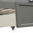 Stylish And Functional Twin Size Daybed With Storage Drawers In Gray