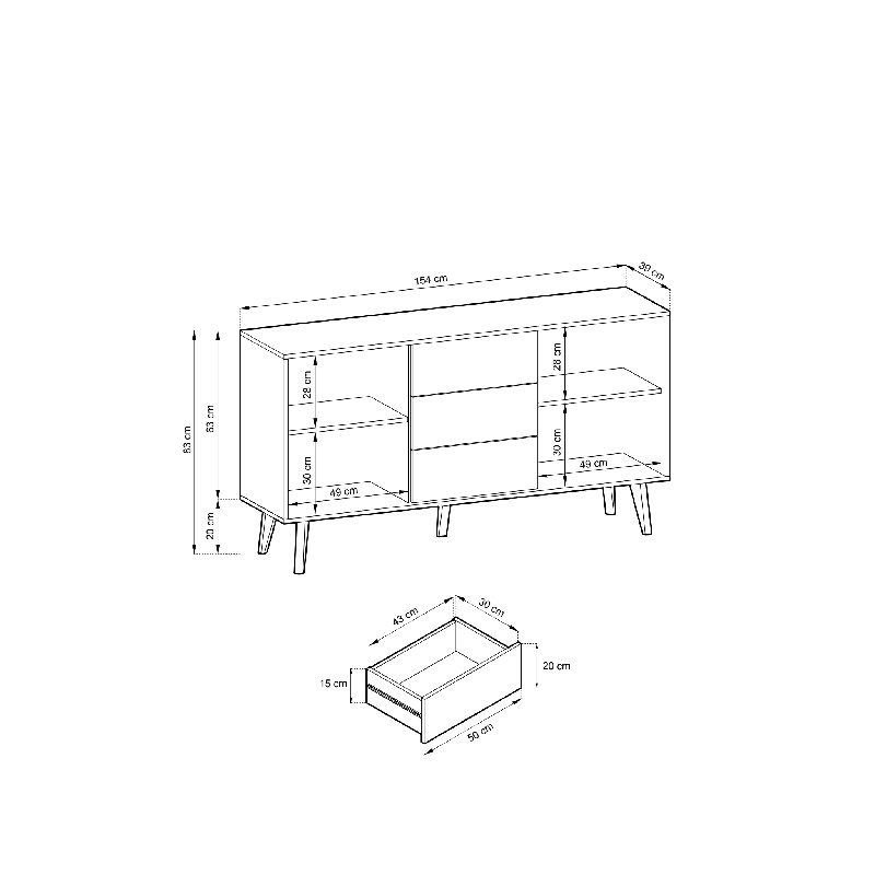 Ballast 154cm Sideboard
