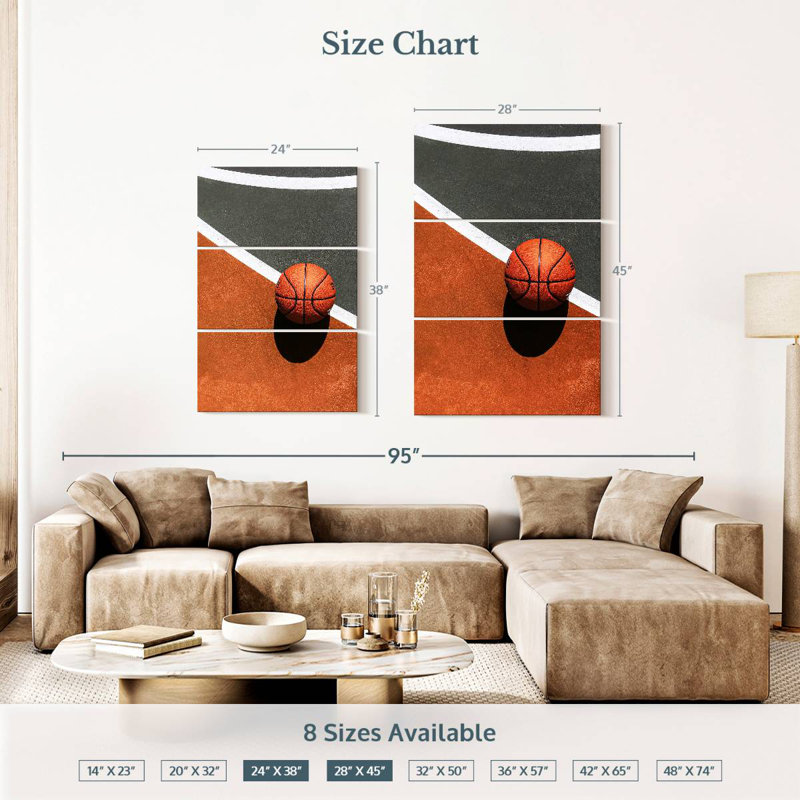 Terrain de basketball Sireci, H 38 po x l 24 po