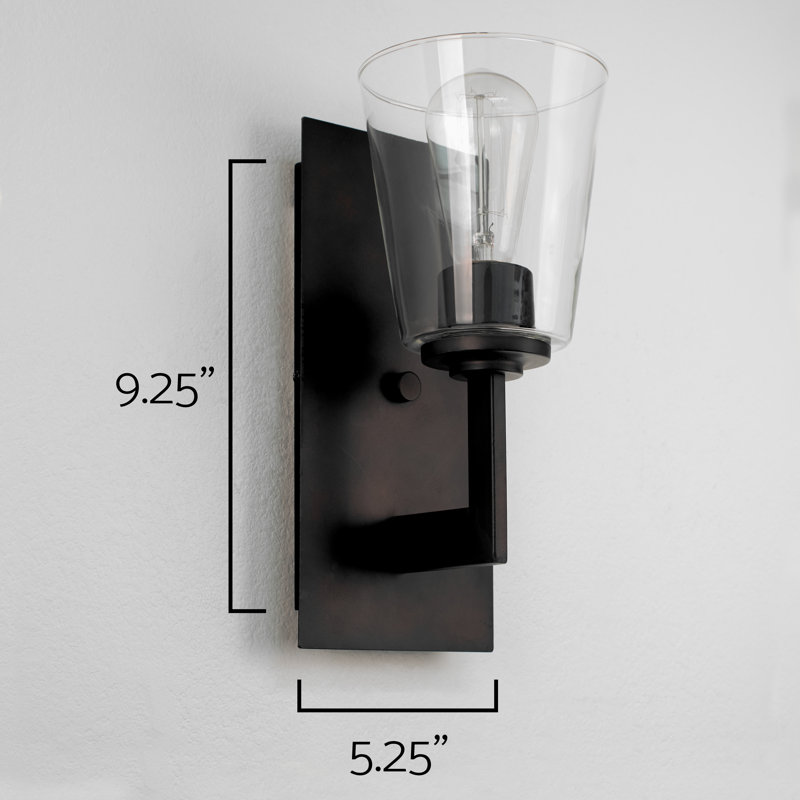Abat-jour cloche en verre transparent Asher