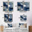 «Blue White Sturdy Guardians Accents With Grey», reproduction d'art sur toile abstraite bleue, 2 pièces-1481872910-1481872897-1481872907