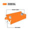 Canapé modulaire orange en cuir véritable-2145865863