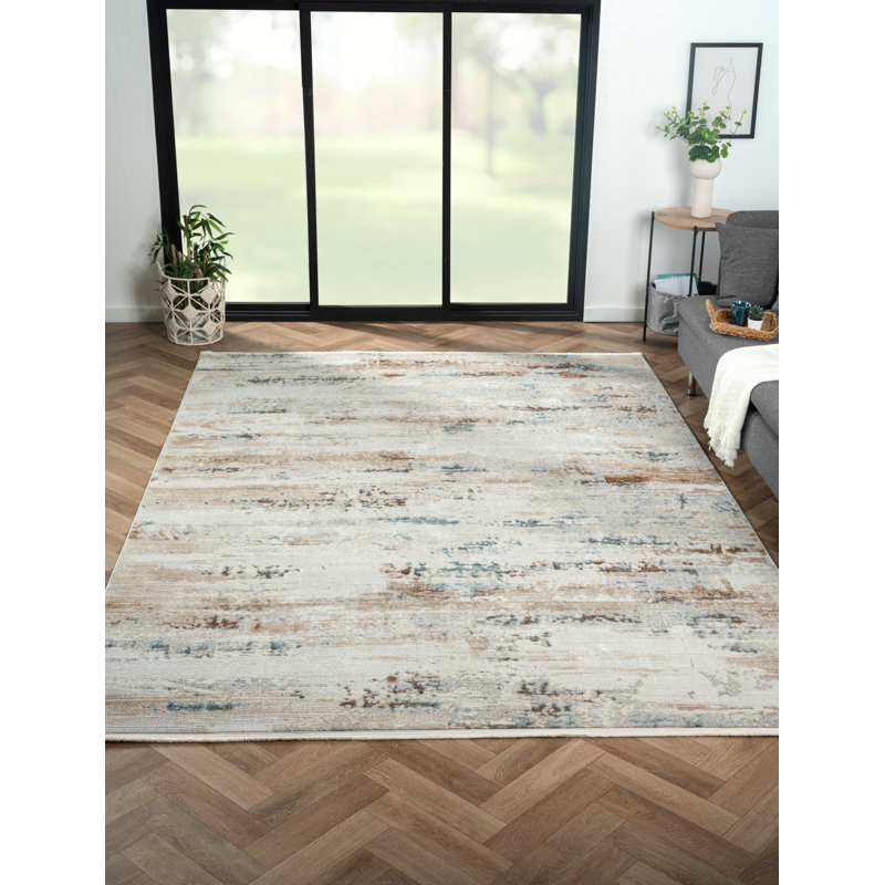 Aria light grey Rug, Rectangular 200 x 290cm