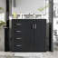 Ensemble de meuble-lavabo 36 po avec lavabo en céramique, armoire de rangement en bois massif, ensemble de meuble-lavabo autoportant avec 3 tiroirs et portes à fermeture douce-1269718714-1269718712