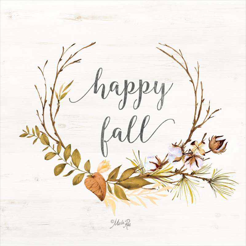 " Happy Fall " by Marla Rae, Silver Single Picture Framed Paper, No, 20" H x 20" W