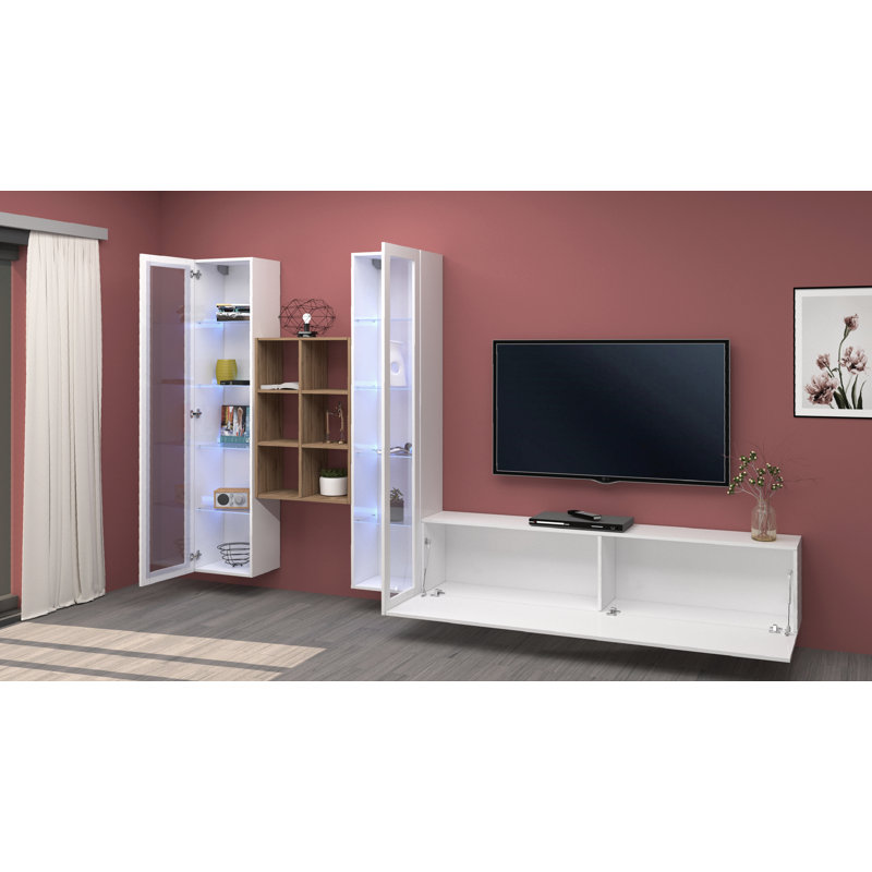 Maruska TV Stand for TVs up to 70", White Glossy