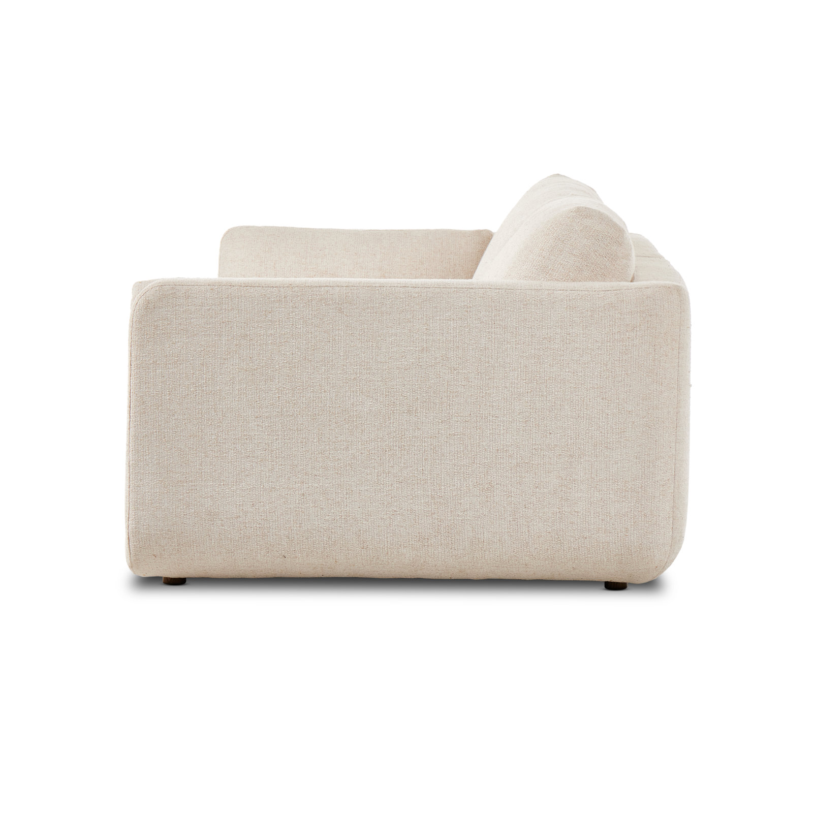 Naples 105'' Upholstered Sofa, Cream Polyester Blend