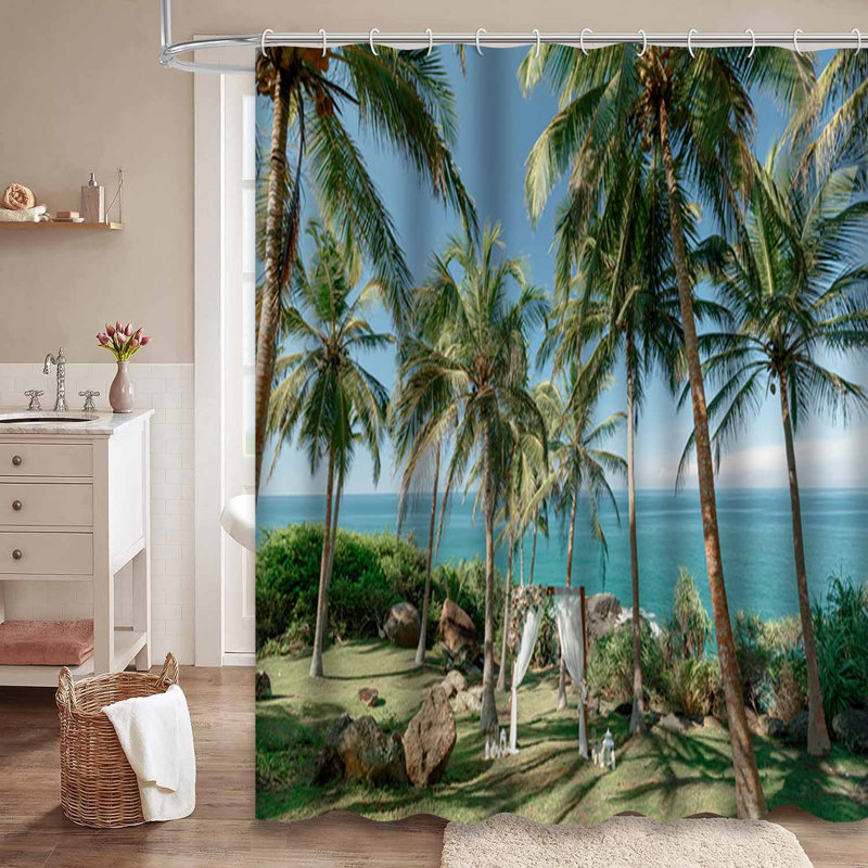 Magnifique rideau de douche avec 12 crochets, L 72 po x l 84 po