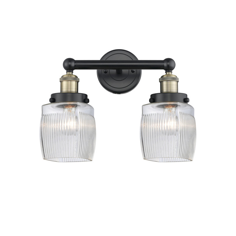 2 - Light Dimmable Vanity Light, Black Antique Brass