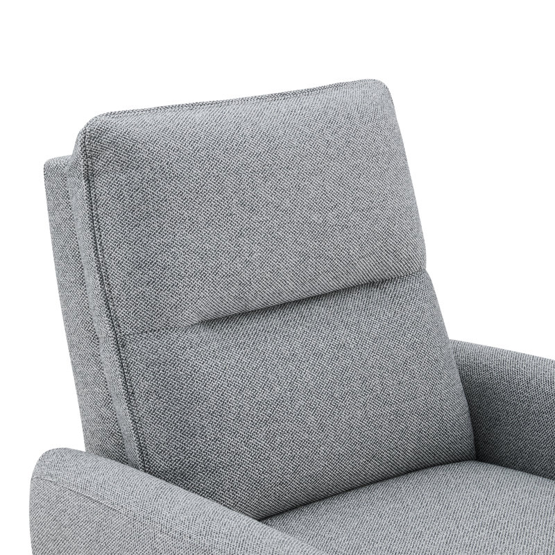 Fauteuil inclinable manuel rembourré, Mélange de polyester / gris