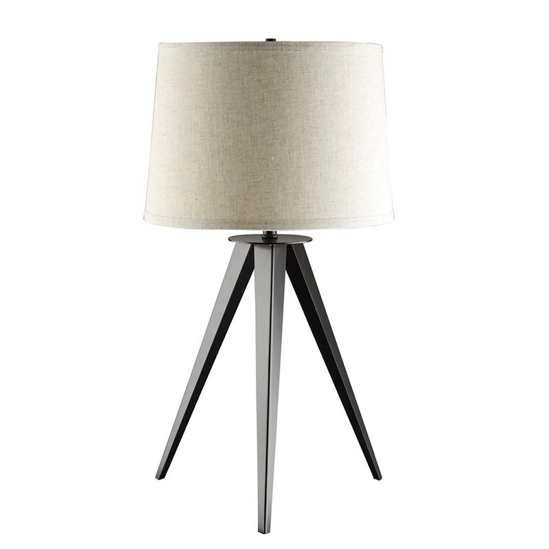 Grey And Black Tripod Floor Lamp