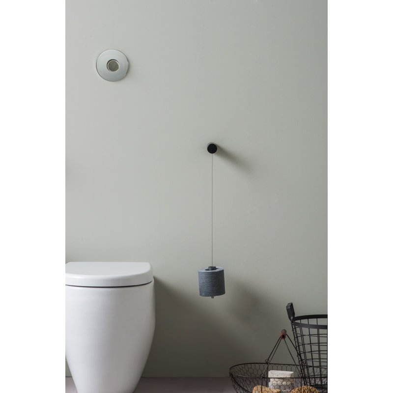 Dot Wall Mounted Toilet Paper Holder, Black
