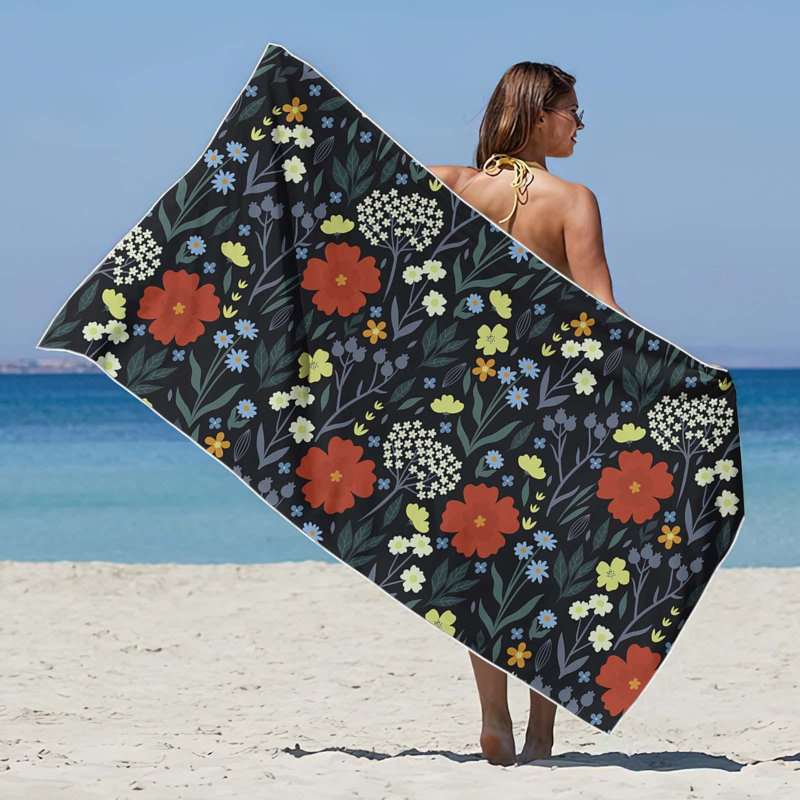 Microfibre serviette de plage super colorée serviette de plage anti-sable serviette polyvalente pour piscine de voyage 30 x 60 pouces