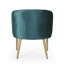  Fauteuil demi-tonneau Modern avec siège rembourré, dossier capitonné et pieds en métal doré-1392810534