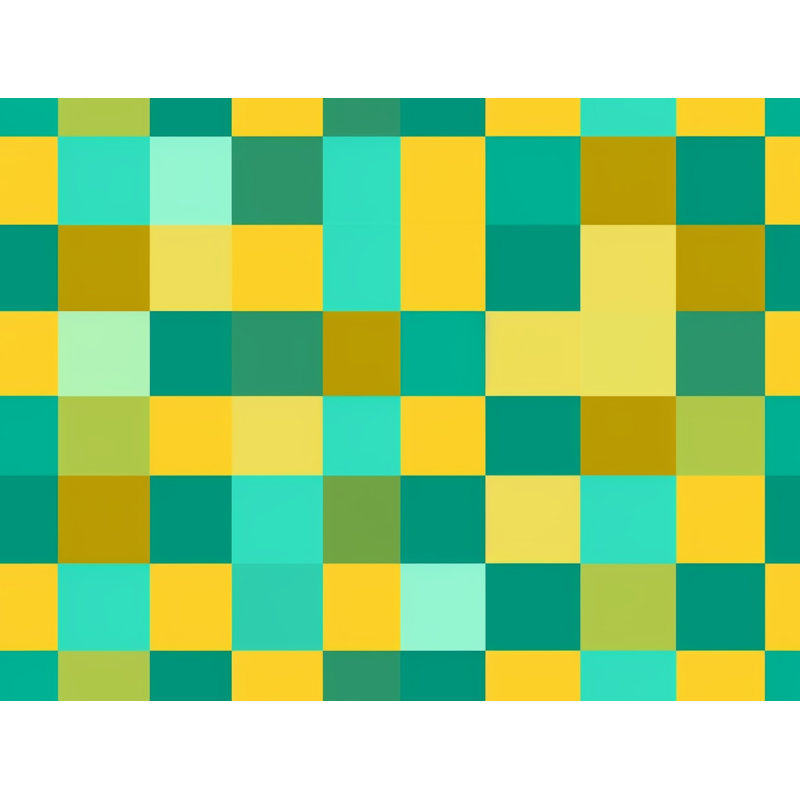 Paire de rideaux obscurcissant Middie, Jaune / Turquoise, L 40 po x L 61 po