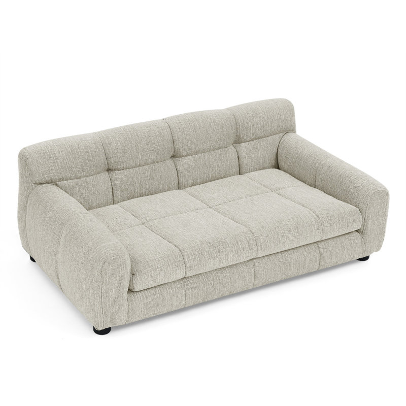 Canapé doux et confortable pour animaux avec dossier et accoudoirs, convient aux canapés rectangulaires modernes pour petits et moyens chiens, beige