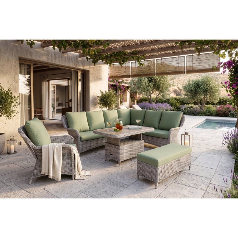 WOOTTON Curved Back Large Corner Set with Cover